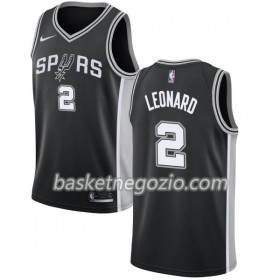 Canotte Uomo San Antonio Spurs Kawhi Leonard 2 Nike 2017-18 Nero Swingman